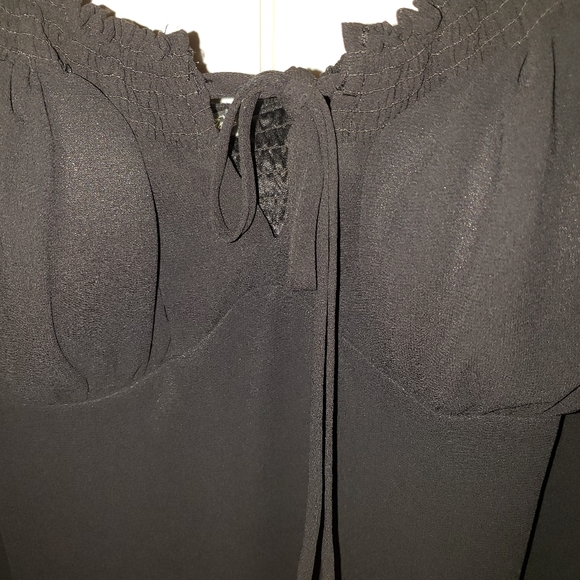 Lily Rose Padded Black Tie Dress, Sheer sleeves - Picture 7 of 8